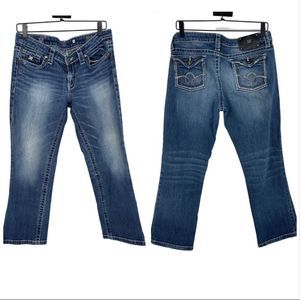 D9 Rae Flap Pocket Capri Jeans | Jeweled Buttons | Size 30